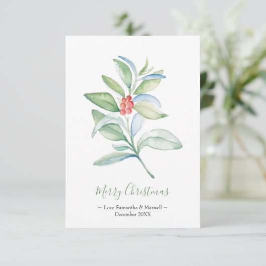 Weihnachtskarte, Weihnachtskarte RSVP Karte (Stehend Vorderseite)