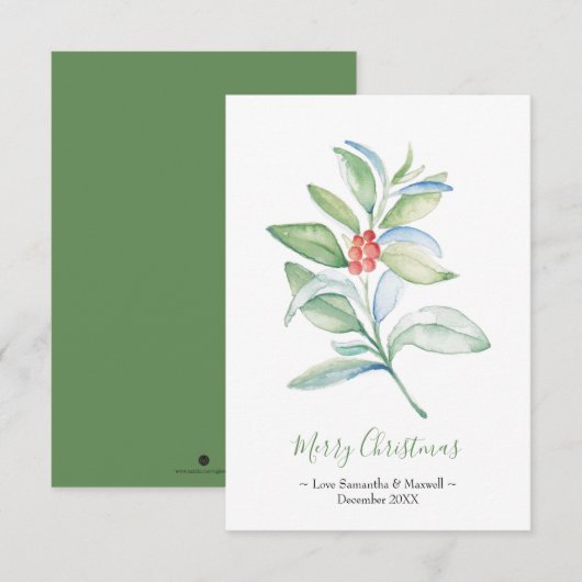 Weihnachtskarte, Weihnachtskarte RSVP Karte (Vorne/Hinten)