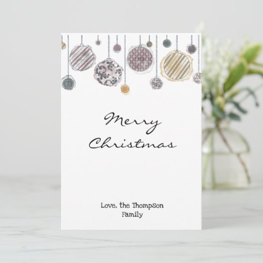 Weihnachtskarte, Weihnachtskarte, Verzierung (Stehend Vorderseite)