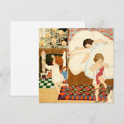 Weihnachtskarte | Weihnachtskinder Feiertagskarte (Vorne/Hinten)