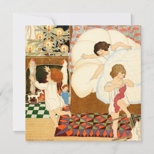 Weihnachtskarte | Weihnachtskinder Feiertagskarte (Vorderseite)