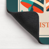 Weihnachtskarte - Weihnachtsklingeln und Sterne Mousepad (Ecke)