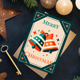 Weihnachtskarte - Weihnachtsklingeln und Sterne Postkarte