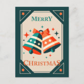 Weihnachtskarte - Weihnachtsklingeln und Sterne Postkarte (Vorderseite)