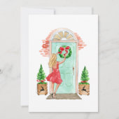 Weihnachtskarte "Weihnachtskranz" Feiertagskarte (Vorderseite)