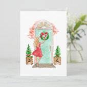 Weihnachtskarte "Weihnachtskranz" Feiertagskarte (Stehend Vorderseite)