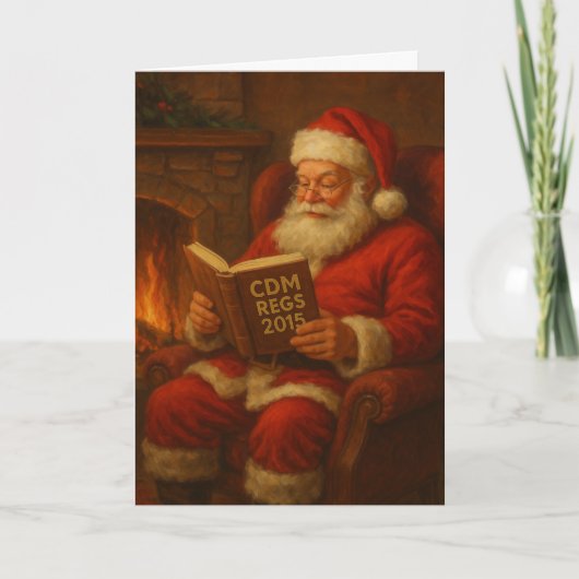 Weihnachtskarte - Weihnachtsmann & CDM Vorschrifte Karte (Vorderseite)