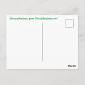 Weihnachtskarte Weihnachtsmann greift Pudding an Postkarte (Rückseite)