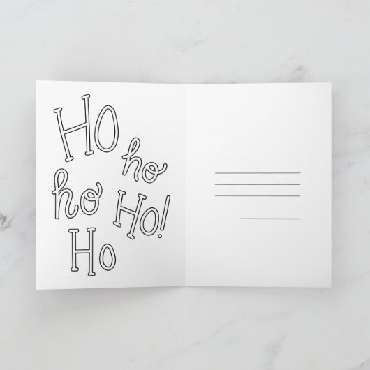 Weihnachtskarte - Weihnachtsmann Hohoho Karte (Innenseite)