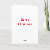 Weihnachtskarte Weihnachtsmann mit Geschenk - Dein Karte (Rückseite)