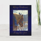 Weihnachtskarte "Weihnachtsritt" Feiertagskarte (Vorderseite)