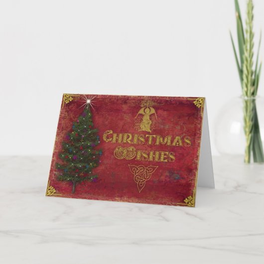 Weihnachtskarte. Weihnachtswünsche Feiertagskarte (Vorderseite)