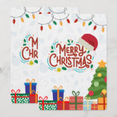 Weihnachtskarte Weiß Doppelseitig Feiertagskarte (Vorne/Hinten)