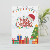 Weihnachtskarte Weiß Doppelseitig Feiertagskarte (Stehend Vorderseite)