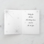 Weihnachtskarte Weiße Bäume auf Blau Feiertagskarte (Innenseite)