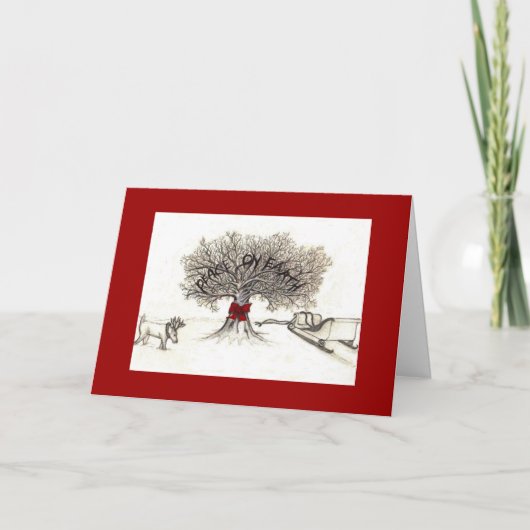 Weihnachtskarte, Weltfriedenbaum Feiertagskarte (Vorderseite)