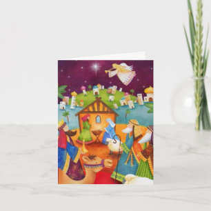 Weihnachtskarte - Whimsical Nativity Bethlehem  Karte