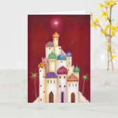 Weihnachtskarte - Whimsicaler Bethlehem-Stern Karte (Gelbe Blume)