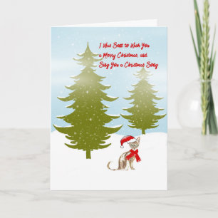 Weihnachtskarte, wie von einer Katze erzählt Feiertagskarte