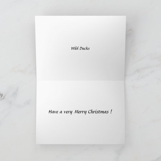 Weihnachtskarte - Wilde Enten Feiertagskarte (Innenseite)