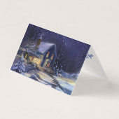 Weihnachtskarte Winter Nacht (Vorderseite)
