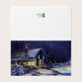 Weihnachtskarte Winter Nacht (Außenseite Aufgefaltet)