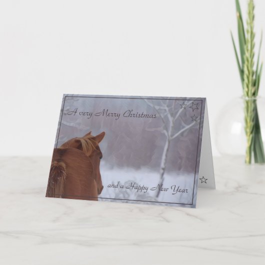Weihnachtskarte "Winter Sorrel" Feiertagskarte (Vorderseite)