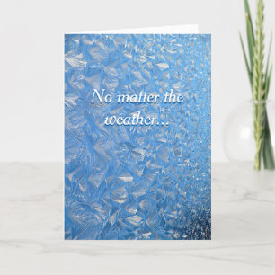 Weihnachtskarte Winterfrost – Drinnen warme Wünsch Feiertagskarte