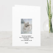 Weihnachtskarte - Winterhase Feiertagskarte (Rückseite)