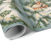 Weihnachtskarte Winterkirche Stille Nacht Geschenkpapier (Rolleneckpunkt)