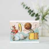 Weihnachtskarte, wo Pudding BirdLady angreift Postkarte (Stehend Vorderseite)