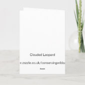 Weihnachtskarte - Wolkenleopard Feiertagskarte (Rückseite)