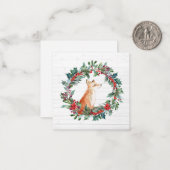 Weihnachtskarte Woodland Fox Mitteilungskarte (Vorderseite/Rückseite Beispiel)