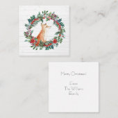 Weihnachtskarte Woodland Fox Mitteilungskarte (Vorne/Hinten)
