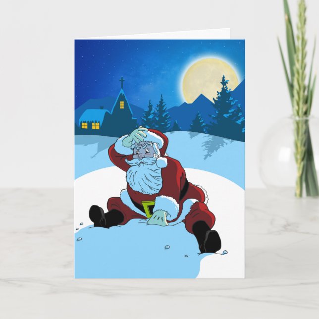 Weihnachtskarte - WTF Santa Feiertagskarte (Vorderseite)