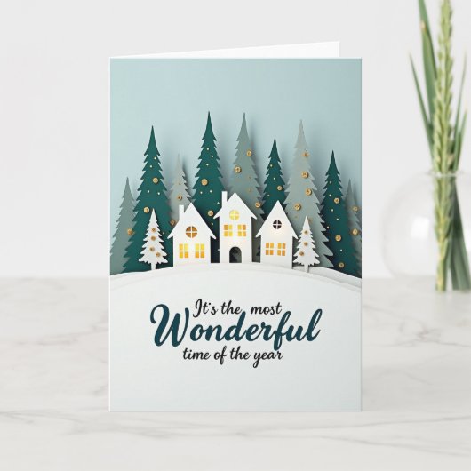 Weihnachtskarte Wundervolle Zeit Karte (Vorderseite)