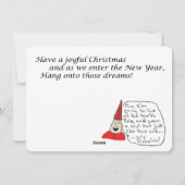 Weihnachtskarte Young Santa Flat Feiertagskarte (Rückseite)