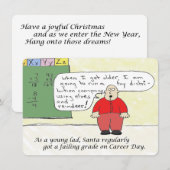 Weihnachtskarte Young Santa Flat Feiertagskarte (Vorne/Hinten)