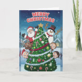 Weihnachtskarte zeigt Magie der Weihnachtszeit Feiertagskarte (Vorderseite)