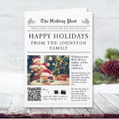 Weihnachtskarte Zeitungs-QR-Code Karte