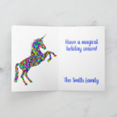 Weihnachtskarte zum Einhorn Feiertagskarte (Innenseite)