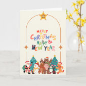 Weihnachtskarte zum Feiern Karte (Gelbe Blume)