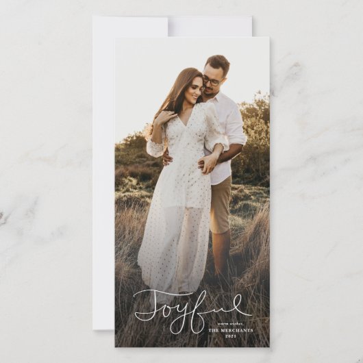 Weihnachtskarte zum Foto Feiertagskarte (Vorderseite)