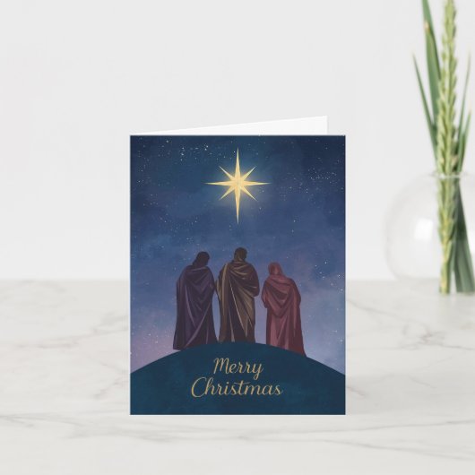 Weihnachtskarte zur Geburt Christi Feiertagskarte (Vorderseite)