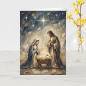 Weihnachtskarte zur Geburt Christi Karte (Gelbe Blume)
