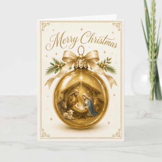 Weihnachtskarte zur Geburt Jesu Feiertagskarte (Vorderseite)