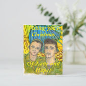 Weihnachtskarte zur Unterstützung ukrainischer Woh Feiertagskarte (Stehend Vorderseite)