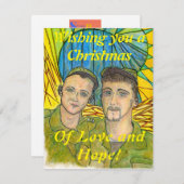 Weihnachtskarte zur Unterstützung ukrainischer Woh Feiertagskarte (Vorne/Hinten)