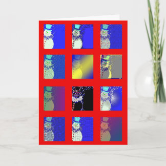 Weihnachtskarte "Zwölf Snowmen" Feiertagskarte
