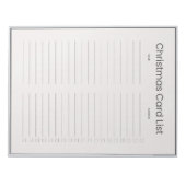 Weihnachtskarteliste Notizblock (Vorderseite)